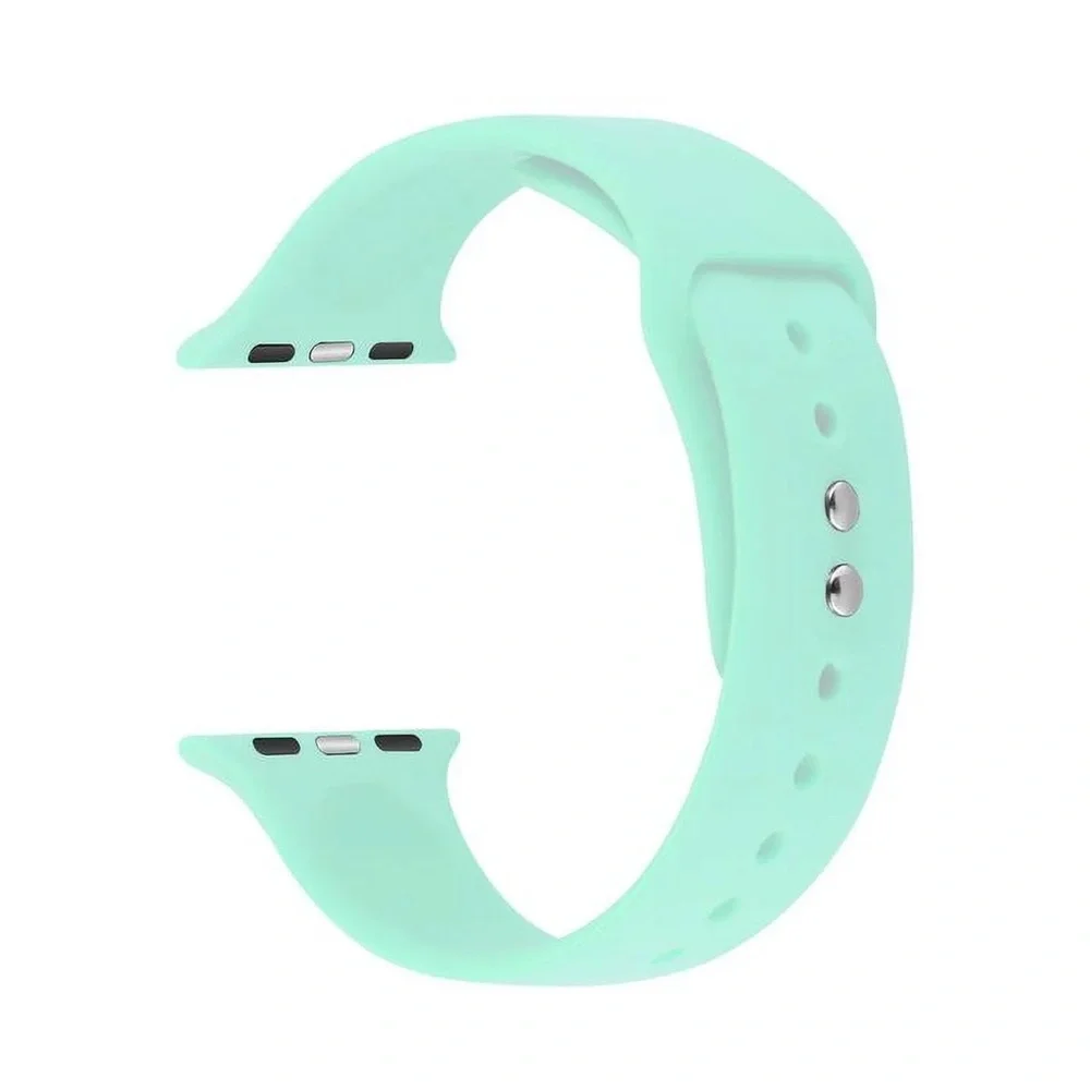 Posh Tech Mint Silicone Band with Pins for Apple Watch Series 1-7 Size 42mm-49mm
